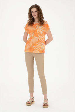 Женские брюки песочного цвета из парусины