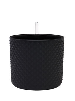 Кашпо с автополивом и вставкой 3,5 л d 18 см h_см графитовый ФАСЕТ