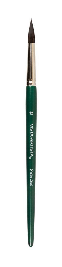 Кисть Green Line VISTA-ARTISTA 90211-12 имитация белки круглая 3 шт короткая ручка №12
