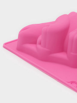 Форма для выпечки Доляна Животные.Динозавры, силикон, 29?21 см, 6 ячеек (10.4?7.2 см), розовая фото 5