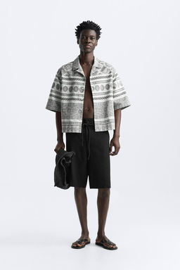 GEOMETRIK JACQUARD INCE CEKET