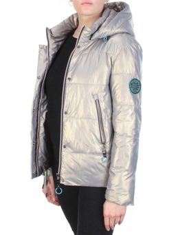8262 SILVER Куртка демисезонная женская BAOFANI (100 гр. синтепон) - Фабричный китай фото 7