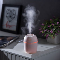 Увлажнитель воздуха Luazon HM-20, ультразвуковой, 220 мл, с подсветкой, USB, белый