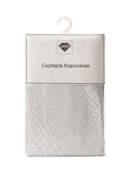 Скатерть LUCKY БАРХАТ D170 ПЭ, серый серый полиэстер - Denastia фото 3