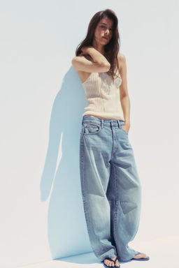 TRF BAGGY BALLOON MID-WAIST JEANS - Zara фото 2