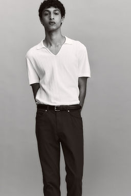 Pantalon en sarga de algodon Slim Fit - H&m фото 2