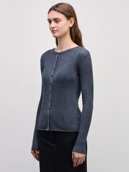 Джемпер на пуговицах с добавлением шерсти / Zarina фото 4