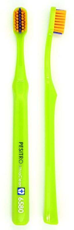 Ортодонтическая зубная щетка PESITRO 6580 ortho (щетина: полиэстер, мягкая,d 0.10mm, 6580 щетинок)  фото 4
