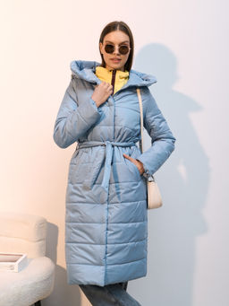 Пальто демисезонная "Анель" голубой