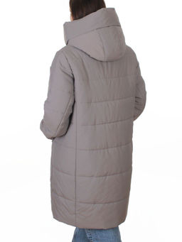 A612 GRAY/BEIGE Куртка зимняя женская (верблюжья шерсть, 120 гр. холлофайбер)
