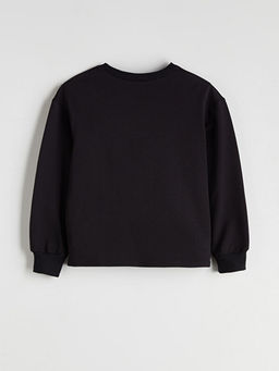 Bisiklet Yaka K?z ?ocuk Sweatshirt