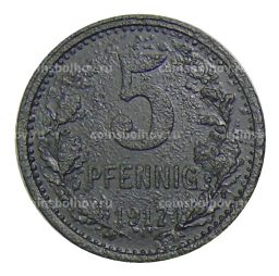 Монета 5 пфеннигов 1917 года Германия  Нотгельд Изерлон