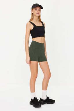 Siyah-Haki 2li Paket Toparlay?c? Orme Spor Sort/K?sa Tayt TWOSS21SR0698