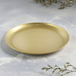 Подсвечник плоский «Чашка», металл, 14×14 см, под золото