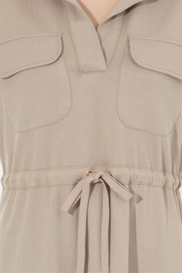 Женское трикотажное платье цвета хаки Неожиданная скидка в корзине - U.s. polo assn фото 6