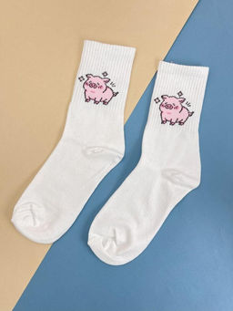 Носки Pig shining, цвет белый, мужские/женские р. 35-40