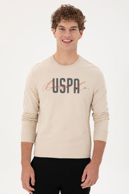 Мужской свитшот обычного кроя с круглым вырезом и каменным принтом - U.s. polo assn фото 3