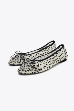 MESH BALLERINA WITH BOW - Zara фото 8