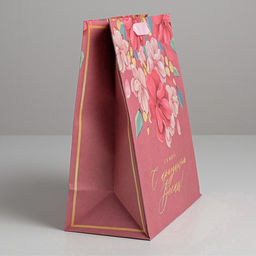 Цена за 3 шт. Пакет подарочный крафтовый, упаковка, 8 марта, ML 23?27?11.5 см