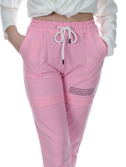 QB65 PINK Брюки спортивные женские (95% хлопок, 5% спандекс)