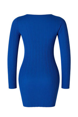 Mavi Triko Aksesuarl? Mini Plaj Elbisesi TBESS26EL00028