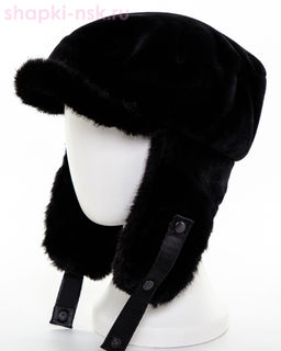 Роберта с ушками экомех пума+экомех ласка Кепка женская флис (56-57)