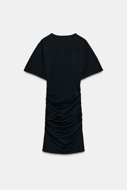 VESTIDO CORTO FRUNCES / Negro - Zara фото 6