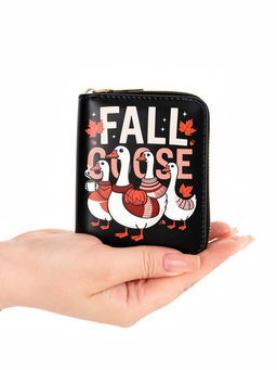 Кошелек дет 07-01-07 Гуси Fall Goose, 10,8*2,5*8,5 см, на молнии, черный