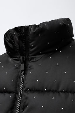 RHINESTONE-DETAIL PUFFER JACKET - Zara фото 5