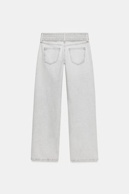 JEANS Z1975 STRAIGHT TIRO BAJO CINTUR?N / Gris claro - Zara фото 9