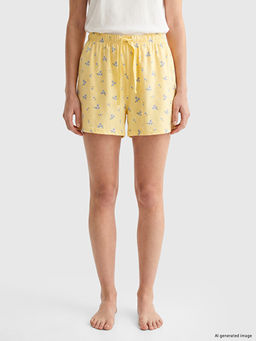 Bask?l? %100 Pamuklu Kad?n ?ort Pijama Alt? 2li