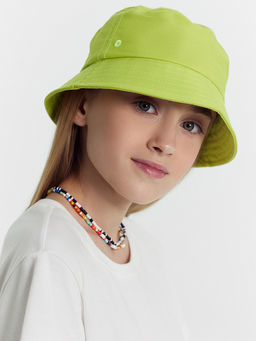 Панама детская для девочек в лаймово-желтом цвете - Mark formelle фото 7