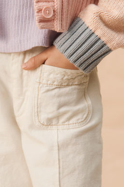 PANTAL?N FLARE PESPUNTES LIMITED EDITION / Crudo claro - Zara фото 4