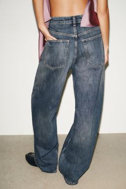 JEANS TRF BAGGY BARREL TIRO MEDIO / Azul - Zara фото 3