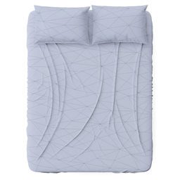 Простыня на резинке Евро Макси "Я верю в себя-Б" 8/1 лавандовый 180х200см, свесы 27см, поплин "Комфорт" 115г/м2, хлопок 100%, упаковка "классическая" ПВХ 28х41см, "Домашняя мода" (Россия)