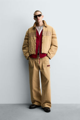 BAGGY FIT NFL WASHINGTON COMMANDERS EMBROIDERED PATCH TROUSERS