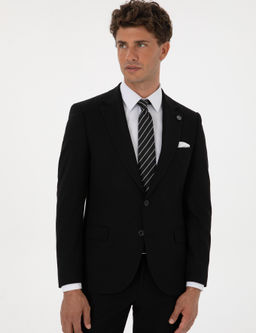 Siyah Ex. Slim Fit Tak_m Elbise