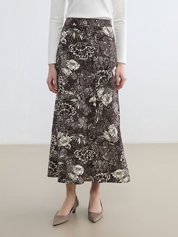 Beli Lastikli ?i?ekli Etek