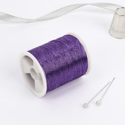 Нитки металлизированные, 91±1 м, набор 6 шт., фиолетовые