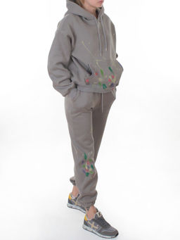 005 GRAY Костюм спортивный зимний женский (95% хлопок, 5% полиэстер)