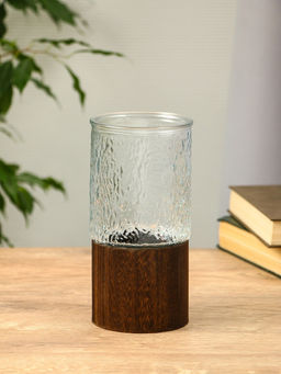 Ваза «Лесли», размытость, 20×10 см, стекло, прозрачная