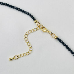 Чокер из черной Шпинели и Жемчуга 38 см +