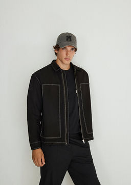 Fermuarl? Siyah Gomlek