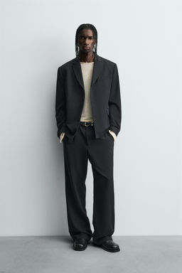 WOOL BLEND SUIT TROUSERS