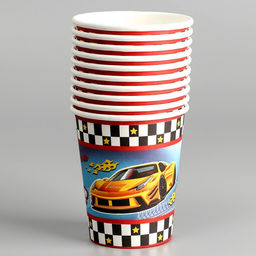 Цена за 10 шт. Стакан бумажный Тачка, 250 мл - Страна карнавалия фото 2