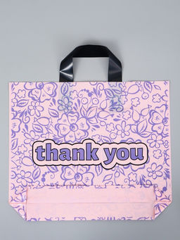 Цена за 50 шт. Пакет с петлевой ручкой "Цветы" 35 х 30 х 8, см, 60 мкм