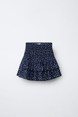 FALDA BERMUDA FLORES / Azul