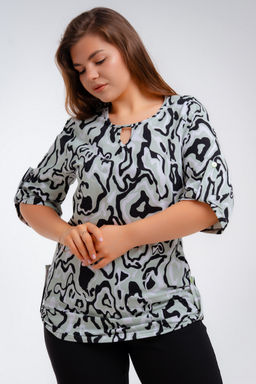 Туника женская из кулирки Полина палитра мята - Амадэль фото 7