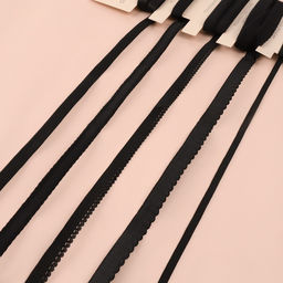 Набор резинок для пошива нижнего белья TEIRA, 5 видов, чёрный