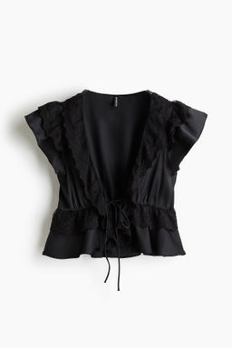 Blusa de sat?n con volantes - H&m фото 2
